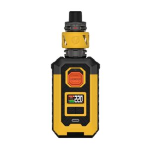 The Vaporesso Armour Max 220W Vape Kit in yellow and black